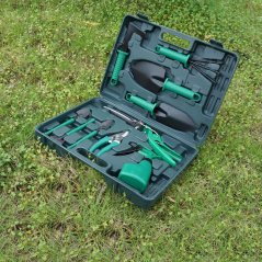 10 in 1 Outdoor Home Garden Hand Tools Planting Utensils Set (Green)