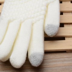 Autumn Winter Girls Full Finger Touch Screen Gloves (4 Colors)