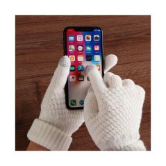 Autumn Winter Girls Full Finger Touch Screen Gloves (4 Colors)