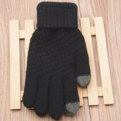 Autumn Winter Girls Full Finger Touch Screen Gloves (4 Colors)