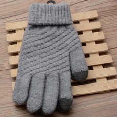 Autumn Winter Girls Full Finger Touch Screen Gloves (4 Colors)