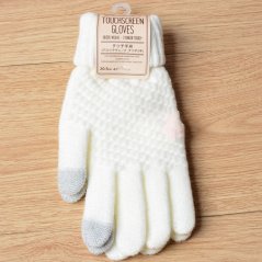 Autumn Winter Girls Full Finger Touch Screen Gloves (4 Colors)
