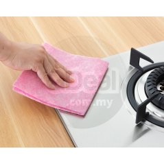 8 Pcs Home Non Stick Oil Rag Dishcloth Kitchen Towel (Pink)
