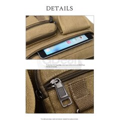 Men Multi Compartment Shoulder Style Canvas Messenger Bag (3 Colors)