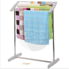 Folding Clothes Drying Rack Two Layer Laundry Rack (White)