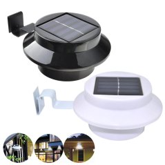 Gdeal Outdoor Lighting Induction Wall Fence Solar Powered Light
