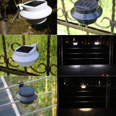 Gdeal Outdoor Lighting Induction Wall Fence Solar Powered Light