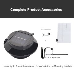 Gdeal Outdoor Lighting Induction Wall Fence Solar Powered Light