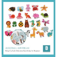 Enlightenment Toy Wood Animal Vegetable Children's Big Matching Puzzle