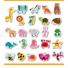 Enlightenment Toy Wood Animal Vegetable Children's Big Matching Puzzle