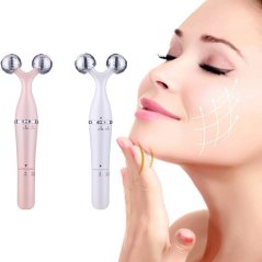 Gdeal 3-In-1 Beauty Slimming Face Massage Tool Facial Beauty Roller Vibration (2 Colors)