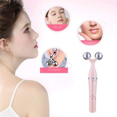Gdeal 3-In-1 Beauty Slimming Face Massage Tool Facial Beauty Roller Vibration (2 Colors)
