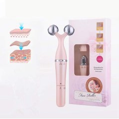 Gdeal 3-In-1 Beauty Slimming Face Massage Tool Facial Beauty Roller Vibration (2 Colors)