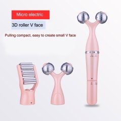 Gdeal 3-In-1 Beauty Slimming Face Massage Tool Facial Beauty Roller Vibration (2 Colors)