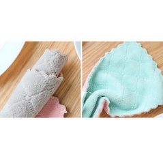 Rag Absorbent Double-Sided Cloth Dish Towel 3 Pcs (Multi-Color)