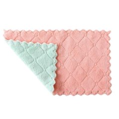 Rag Absorbent Double-Sided Cloth Dish Towel 3 Pcs (Multi-Color)