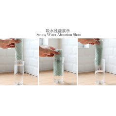 Rag Absorbent Double-Sided Cloth Dish Towel 3 Pcs (Multi-Color)