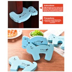 Anti-grip Card Baby Plug Resistance Cartoon Door Clip (Random Color)