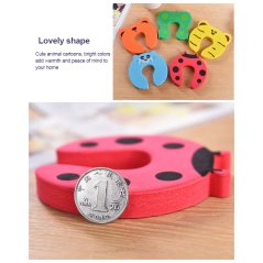 Anti-grip Card Baby Plug Resistance Cartoon Door Clip (Random Color)