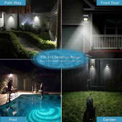 Gdeal Solar Motion  Solar Powered Waterproof Wall Light