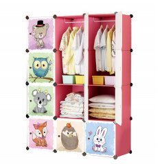 GTE Dresser Kids Portable Closet Wardrobe Storage Rack (2 Colors)