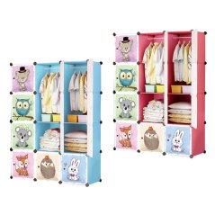 GTE Kids Closet Portable Dresser Wardrobe Storage Rack (2 Colors)