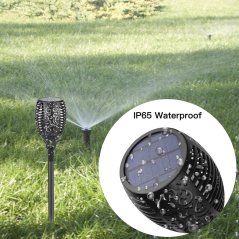 Gdeal Outdoor Solar Torch Light Flickering Flame Garden Lighting (Black)
