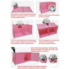 GTE Kids Closet Portable Dresser Wardrobe Storage Rack (2 Colors)