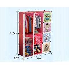 GTE Dresser Kids Portable Closet Wardrobe Storage Rack (2 Colors)