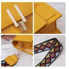 Square Wide Shoulder Messenger Girl Small Bag - RYL-263 (3 Colors)