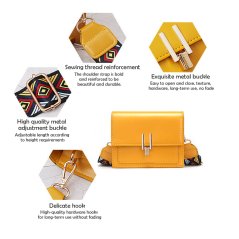 Square Wide Shoulder Messenger Girl Small Bag - RYL-263 (3 Colors)