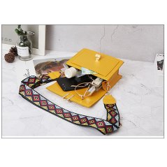 Square Wide Shoulder Messenger Girl Small Bag - RYL-263 (3 Colors)
