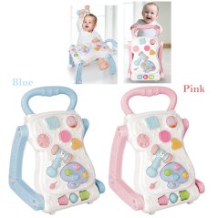 Gdeal Children's Educational Toddler Trolley Combine Game Table (Blue - Pink)