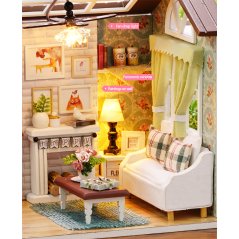 Gdeal 3 Different Hand-Assembled DIY Small Wooden Dollhouse Toys (3 Designs)