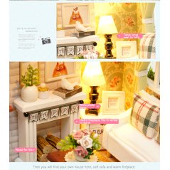 Gdeal 3 Different Hand-Assembled DIY Small Wooden Dollhouse Toys (3 Designs)