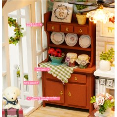 Gdeal 3 Different Hand-Assembled DIY Small Wooden Dollhouse Toys (3 Designs)