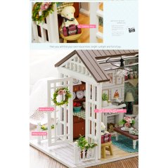 Gdeal 3 Different Hand-Assembled DIY Small Wooden Dollhouse Toys (3 Designs)