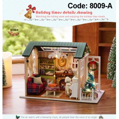 Gdeal 3 Different Hand-Assembled DIY Small Wooden Dollhouse Toys (3 Designs)