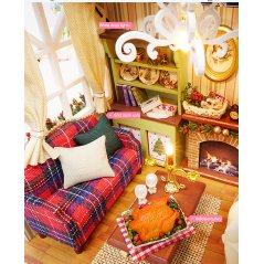 Gdeal 3 Different Hand-Assembled DIY Small Wooden Dollhouse Toys (3 Designs)