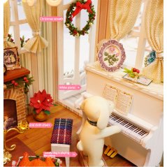 Gdeal 3 Different Hand-Assembled DIY Small Wooden Dollhouse Toys (3 Designs)