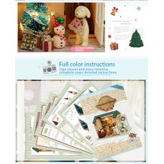 Gdeal 3 Different Hand-Assembled DIY Small Wooden Dollhouse Toys (3 Designs)