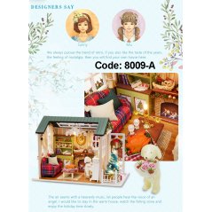 Gdeal 3 Different Hand-Assembled DIY Small Wooden Dollhouse Toys (3 Designs)