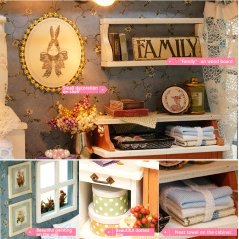 Gdeal 3 Different Hand-Assembled DIY Small Wooden Dollhouse Toys (3 Designs)