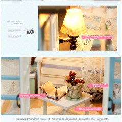 Gdeal 3 Different Hand-Assembled DIY Small Wooden Dollhouse Toys (3 Designs)