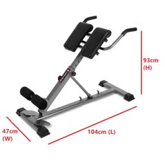 Roman Fitness Lower Hyper Back Extension Bench Six Pack Hip (Black)
