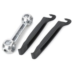 Gdeal Bicycle Accessories Repair Kit Tyre Patching Pump Wrench Set (Black)