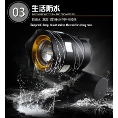 USB Rechargeable T6 LED Bike Lamp Cycling Light Torch (2 Colors)