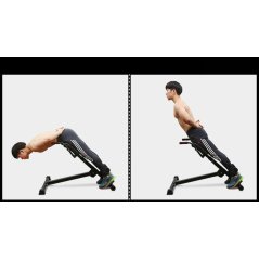 Roman Fitness Lower Hyper Back Extension Bench Six Pack Hip (Black)
