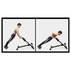 Roman Fitness Lower Hyper Back Extension Bench Six Pack Hip (Black)