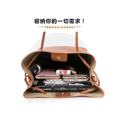 Women PU Leather Shoulder Bag Tote Purse Set - RYL-234 (3 Colors)